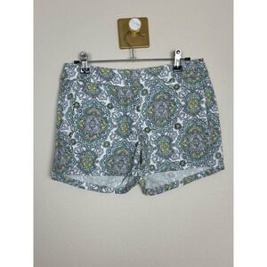 J. Crew Factory Paisley Medallion Chino Shorts Cotton Womens Size 00 H5169 (D9)